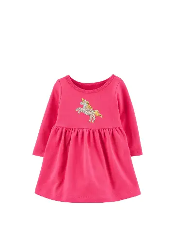Vestido fresco tela  gruesa 100% algodón talla 6 meses 