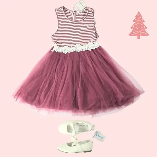 Vestido casual con tutú, talla 12 meses