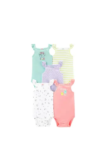 Set de 5 Mamelucos escotados talla 12 meses 🐙
