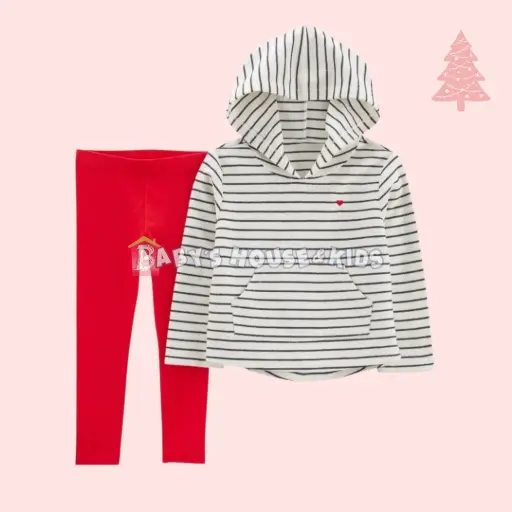 Camisa tipo hoodie y legging, talla 3t 