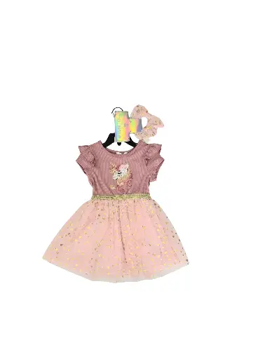 Vestido con accesorio de pelo talla 3t