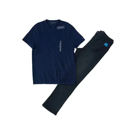 Camisa Tela gruesa y Jean + ancho stretch talla 18-20