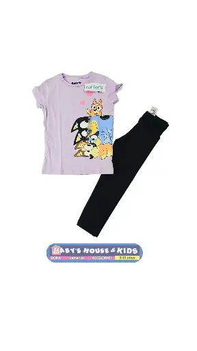 Outfit camisa de personaje y leggin, talla 3t niña