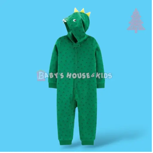 Pijama completa calentita de dinosaurio, talla 2t  