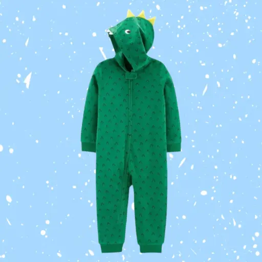 Pijama completa calentita de dinosaurio, talla 2t  