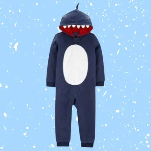 Pijama completa calentita de tiburón, talla 2t  
