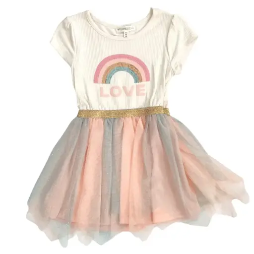 Vestido stretch con tutú, talla 4t 