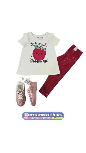 Camiseta y leggin talla 4t niña