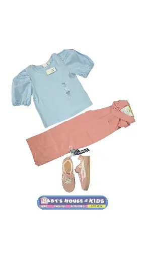 Blusa y pantalón ancho, talla 4t niña