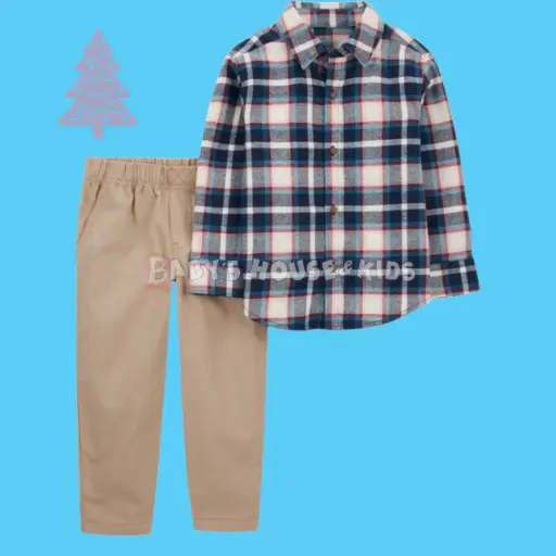 Set Camisa calientita y pantalón caky, talla 4