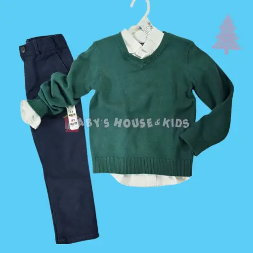Outfit con sweater y pantalón color negro talla 4t