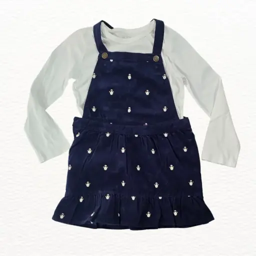 Overol con diseño y manga larga de algodón, talla 5t 