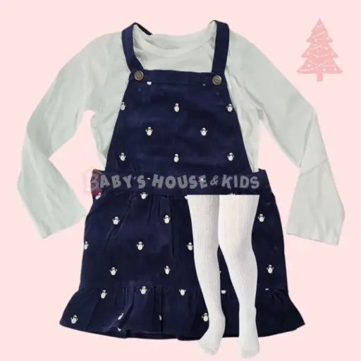 Overol con diseño y manga larga de algodón, talla 5t 