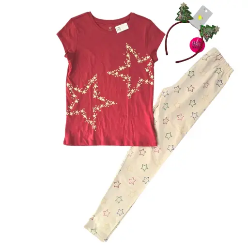 Camiseta y leggings de algodón, talla 16