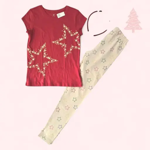 Camiseta y leggings de algodón, talla 16