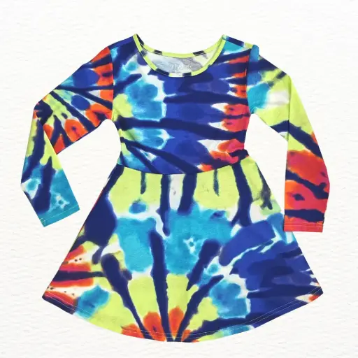 Vestido manga larga de algodón, talla 6