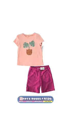 Camiseta y Short largo talla 5t niña