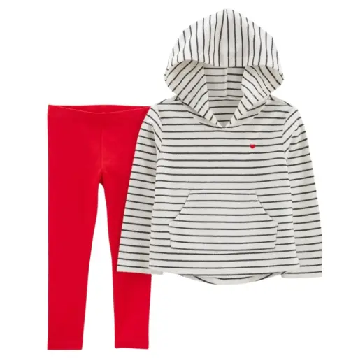 Camisa tipo hoodie y legging, talla 4t 