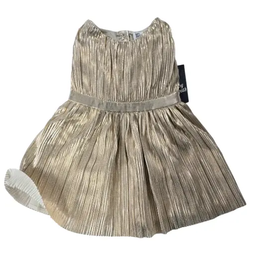 Vestido dorado escotado, talla 18 meses 