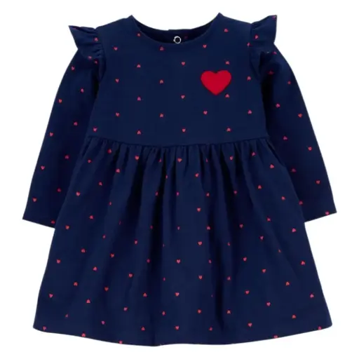 Vestido azul marino talla 9 meses