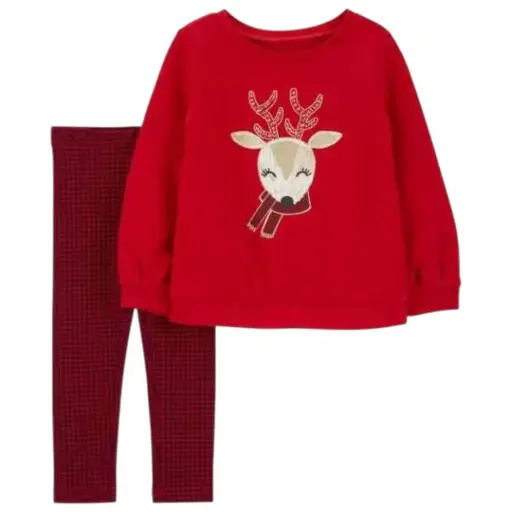 Suéter navideño y jegging, talla 3t 