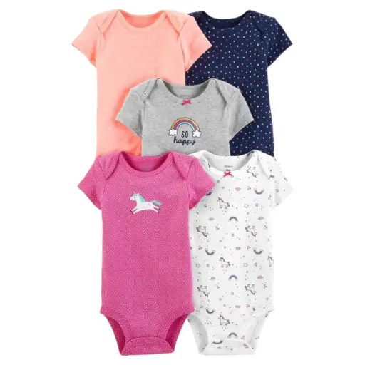 Set de 5 mamelucos  talla 9 meses