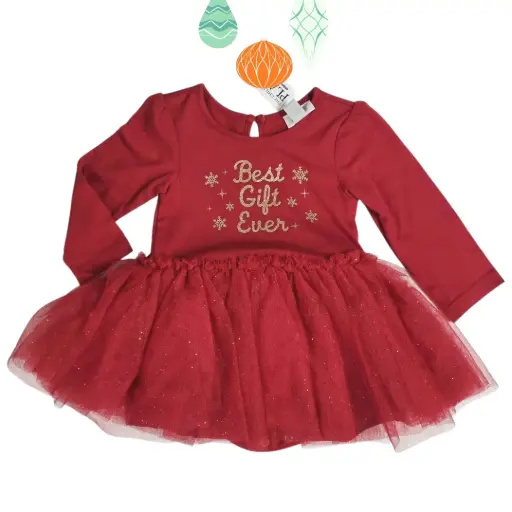 Vestido rojo de temporada ☃️ talla 9 meses 