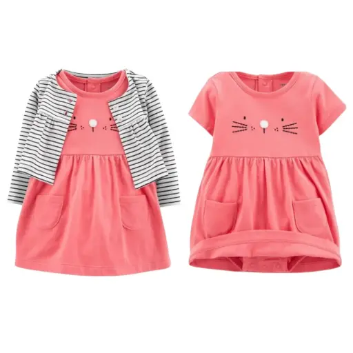 Vestido y sweater ligero talla 9 meses