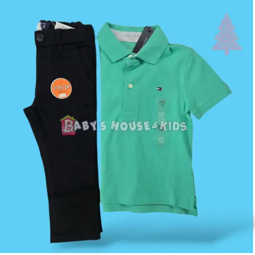 Camisa polo y pantalón formal, talla 2t  