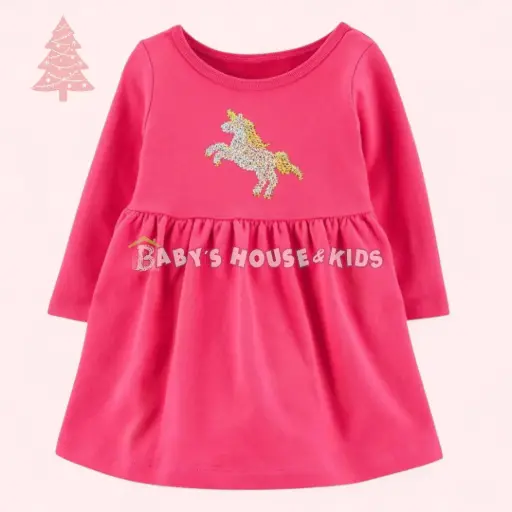 Vestido tela gruesa y de  algodón 🦄 talla 3 meses