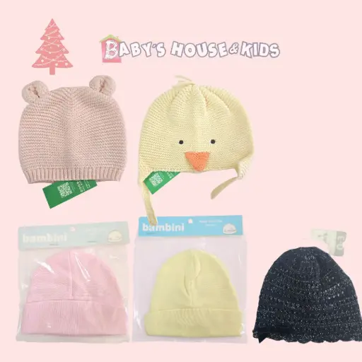 Gorros dw algodón, talla 3 meses